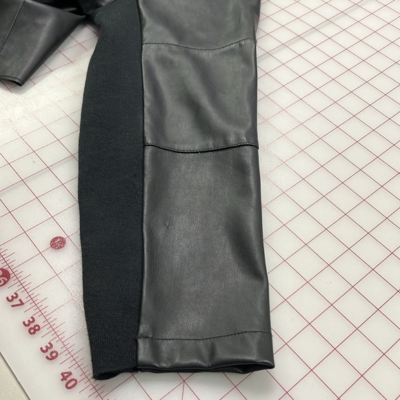 BAGATELLE Faux Leather & Suede Waterfall Minimalist Rib SLV Urban Chic Jacket 2X - Picture 6 of 16